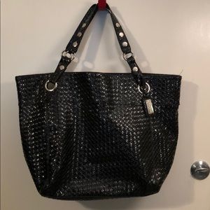 Steve Madden Black Woven Tote